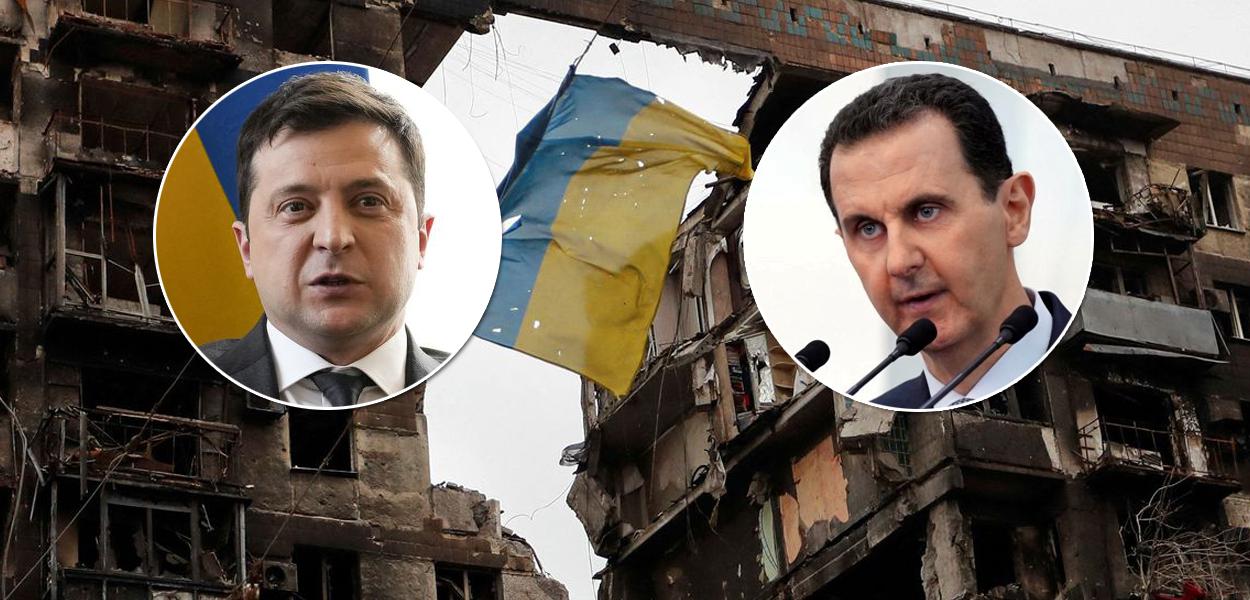 Vlodomyr Zelensky e Bashar Assad
