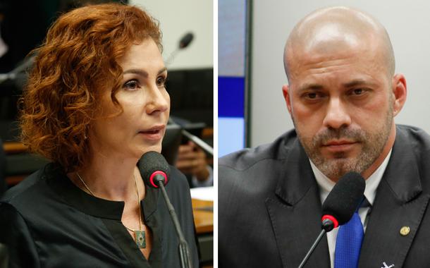 Carla Zambelli e Daniel Silveira