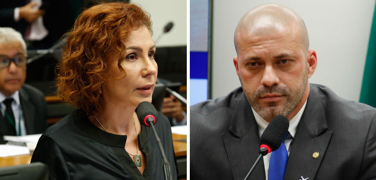 Carla Zambelli e Daniel Silveira