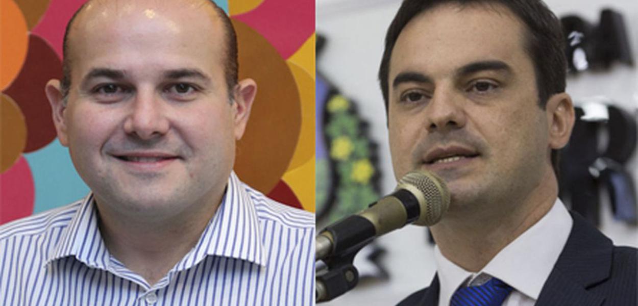Roberto Cláudio (do PDT, à esq.) e Capitão Wagner (União Brasil)