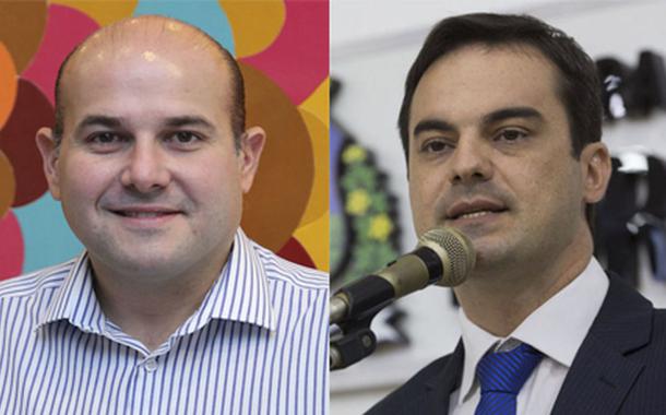 Roberto Cláudio (do PDT, à esq.) e Capitão Wagner (União Brasil)