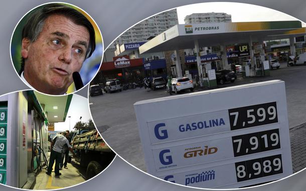 Bolsonaro e posto de gasolina