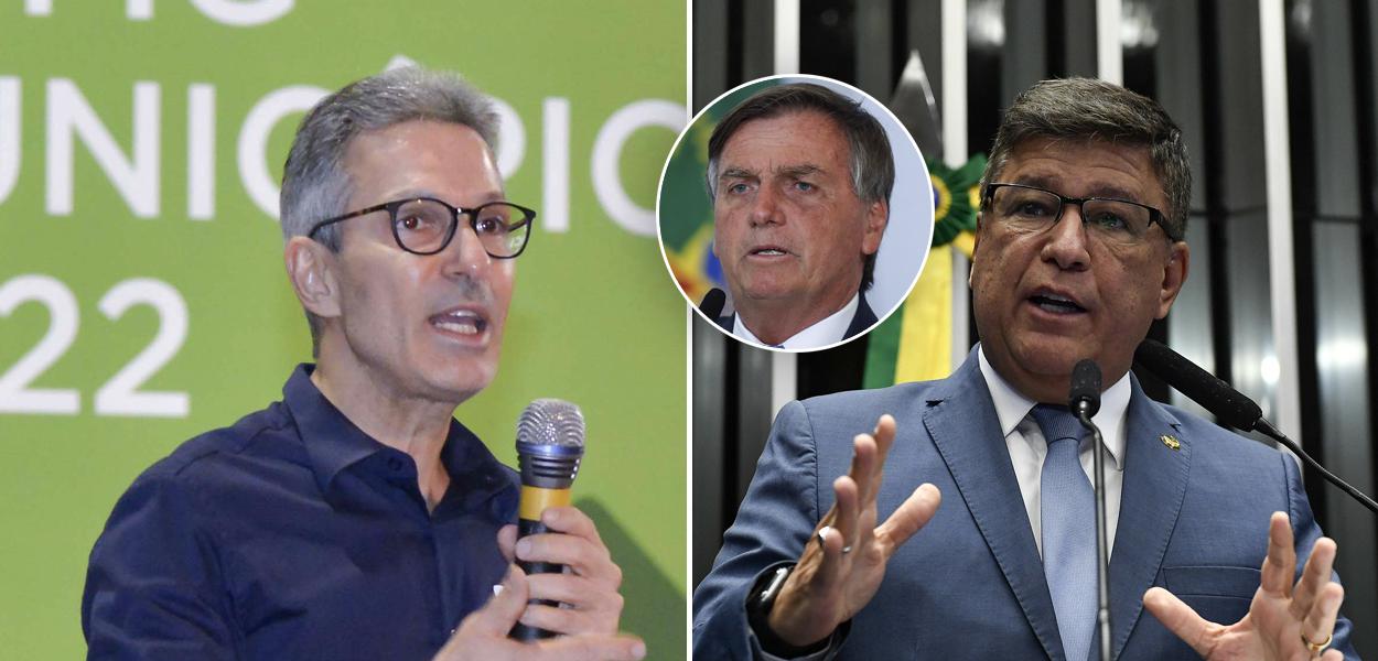 Romeu Zema, Bolsonaro e Carlos Viana