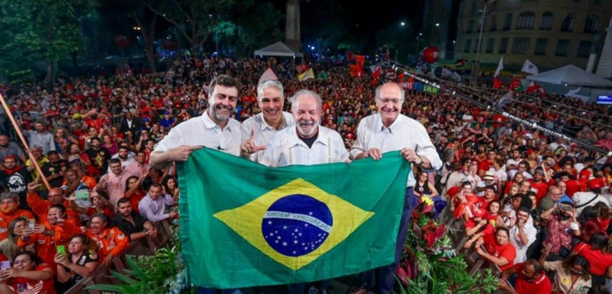 Molon, André Ceciliano, Lula, Gleisi, Freixo e Jandira Feghali