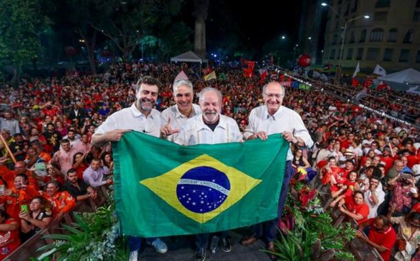 Molon, André Ceciliano, Lula, Gleisi, Freixo e Jandira Feghali
