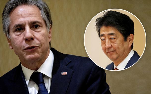 Antony Blinken e Shinzo Abe