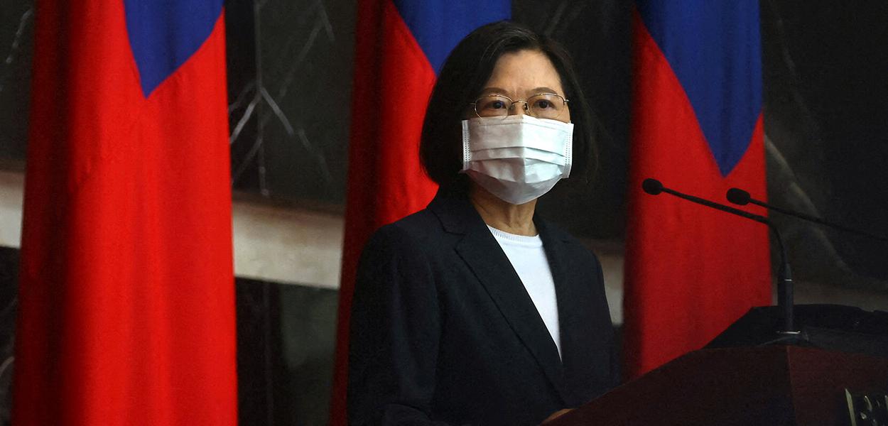 Presidente de Taiwan, Tsai Ing-wen, discursa em Taipé