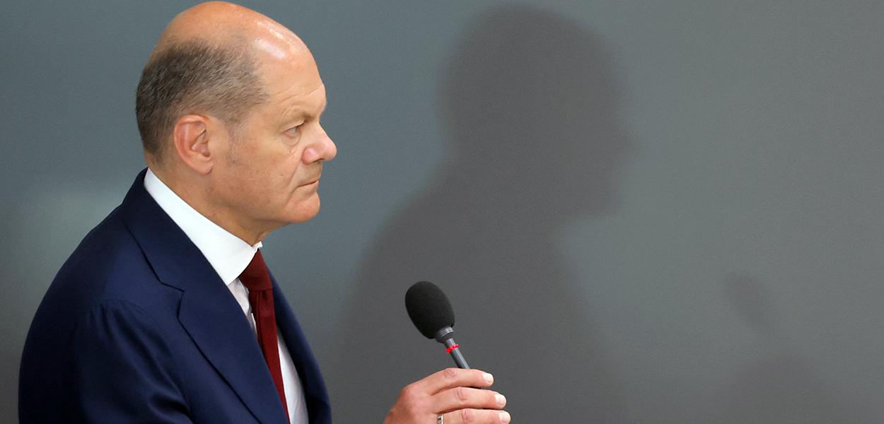 Chanceler da Alemanha, Olaf Scholz, durante sessão do Parlamento do país em Berlim