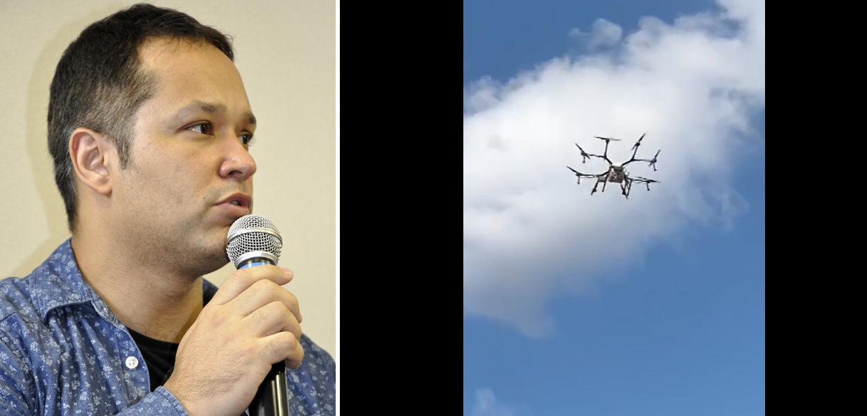 Leonardo Stoppa e drone em Uberlândia