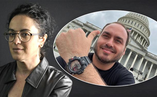 Marcia Tiburi e Carlos Bolsonaro