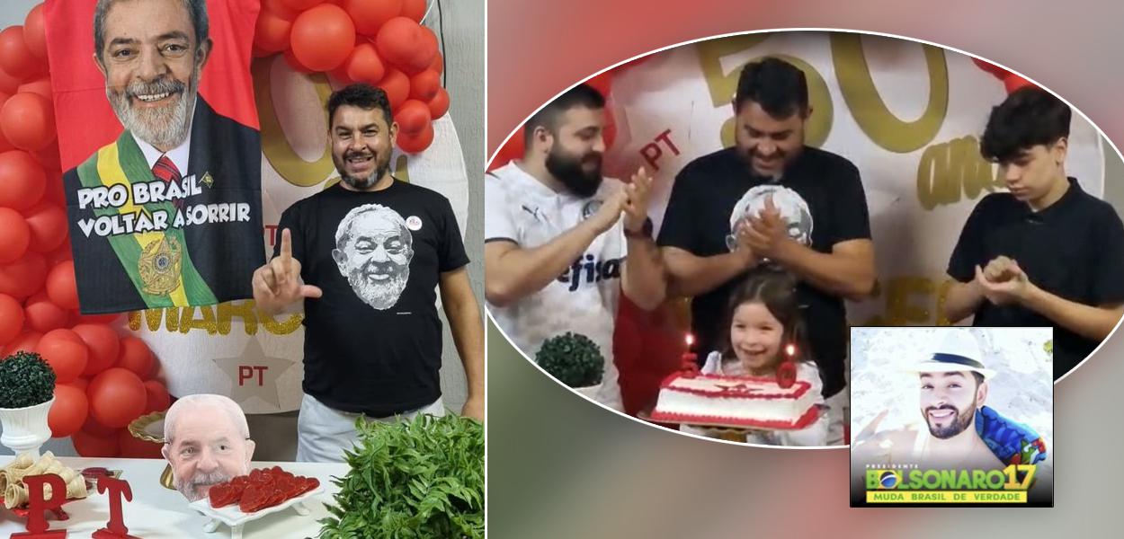 Marcelo comemorava 50 anos quando o bolsonarista Jorge invadiu a festa