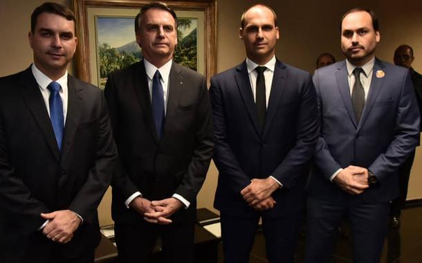 Flavio, Jair, Eduardo e Carlos Bolsonaro