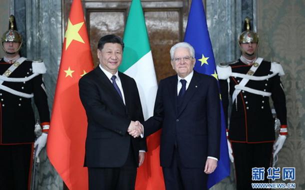 Xi Jinping e Sergio Matarella