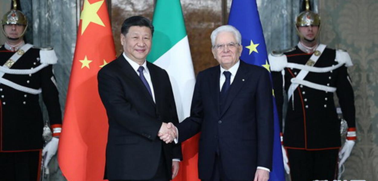 Xi Jinping e Sergio Matarella