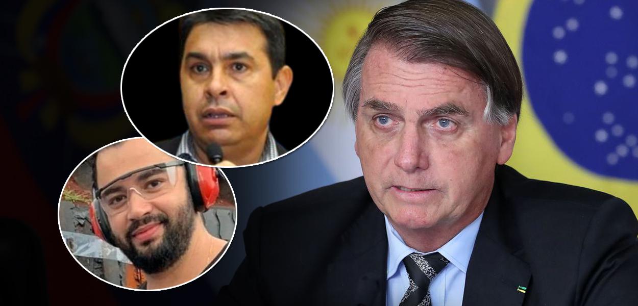 Jorge da Rocha Guaranho, Marcelo Arruda (meio) e Jair Bolsonaro