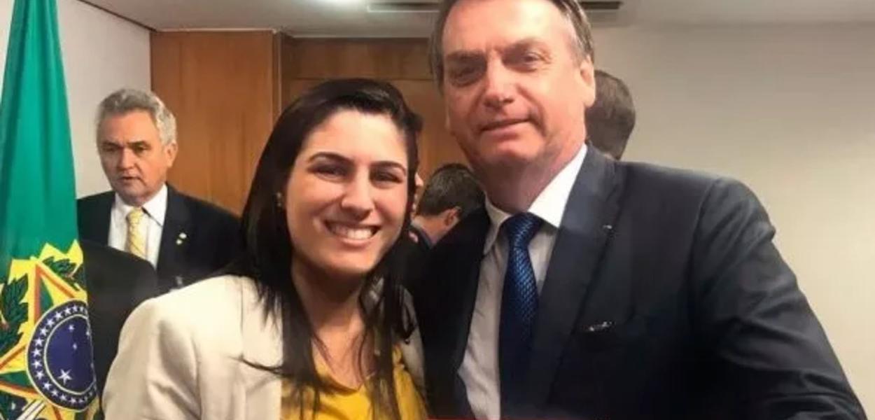 Chris Tonietto e Jair Bolsonaro