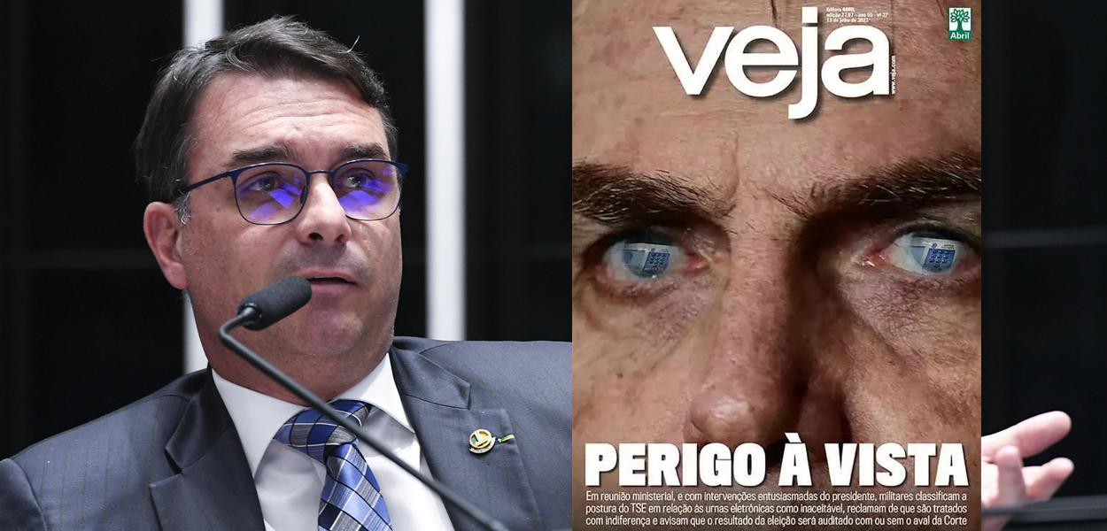 Flávio Bolsonaro e revista Veja