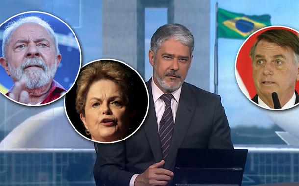 Lula, Dilma Rousseff, William Bonner e Jair Bolsonaro