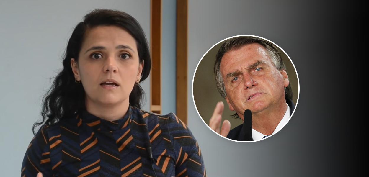 Tathiana Chicarino e Jair Bolsonaro