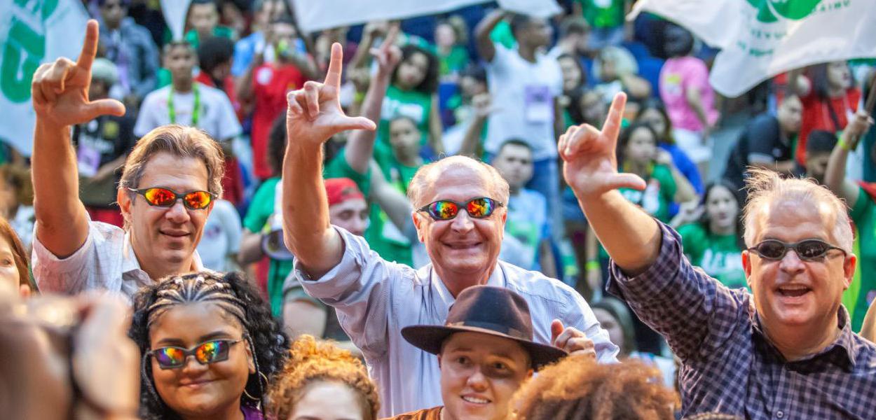 Fernando Haddad, Geraldo Alckmin e Márcio França