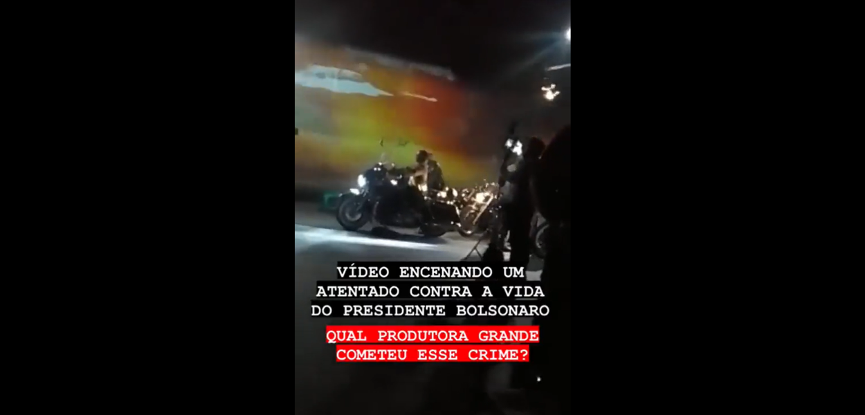 Vídeo simula atentado de Bolsonaro