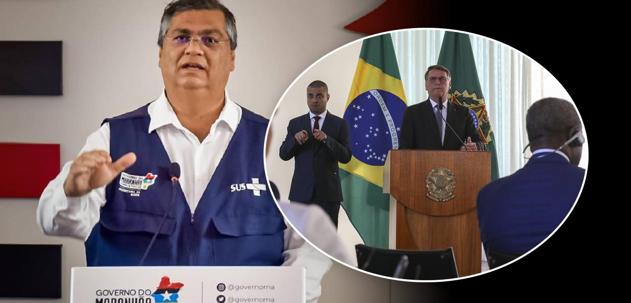 Flávio Dino e Jair Bolsonaro