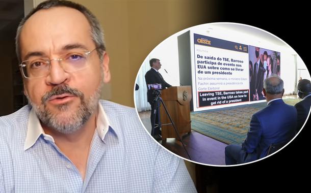 Abraham Weintraub e Bolsonaro em encontro com embaixadores