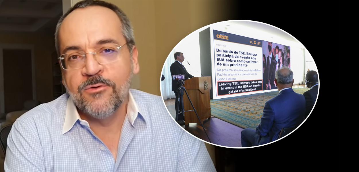 Abraham Weintraub e Bolsonaro em encontro com embaixadores