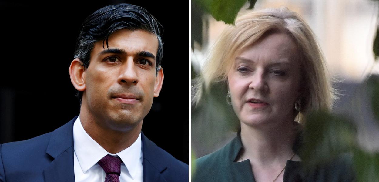 Rishi Sunak e Liz Truss