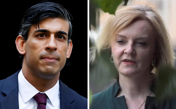 Rishi Sunak e Liz Truss