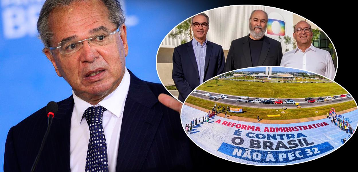 Paulo Guedes, a família Marinho, dona do Grupo Globo, e um ato contra a PEC 32