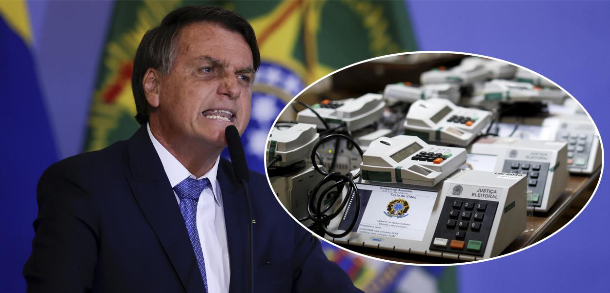 Bolsonaro e urnas eletrônicas