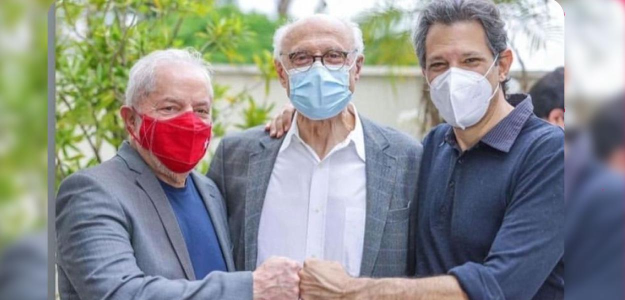 Luiz Inácio Lula da Silva, Eduardo Suplicy e Fernando Haddad