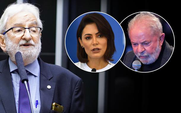 Ivan Valente, Michelle Bolsonaro e Luiz Inácio Lula da Silva