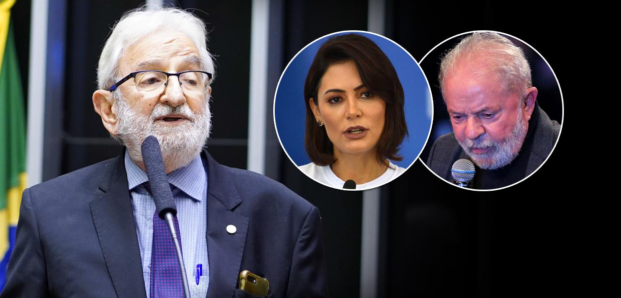 Ivan Valente, Michelle Bolsonaro e Luiz Inácio Lula da Silva