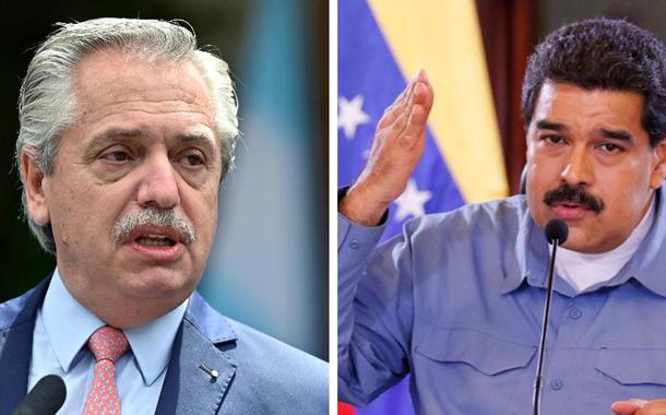 Presidentes Alberto Fernández (Argentina) e Nicolas Maduro (Venezuela)