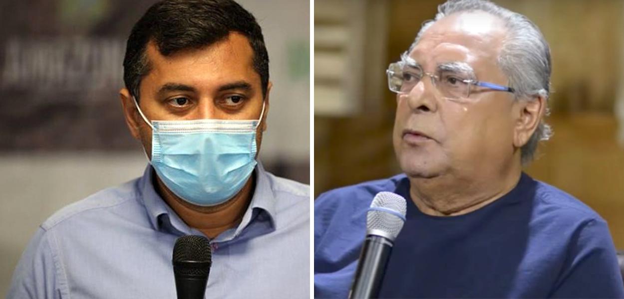 O governador do Amazonas, Wilson Lima, e o ex-governador do Amazonas Amazonino Mendes