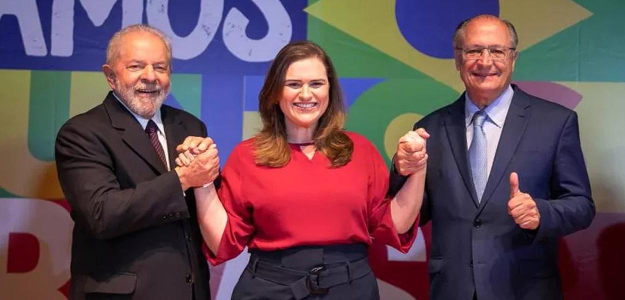 Ex-presidente Luiz Inácio Lula da Silva, Marília Arraes e Geraldo Alckmin