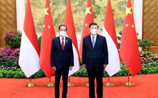 Presidentes da Indonésia e da China