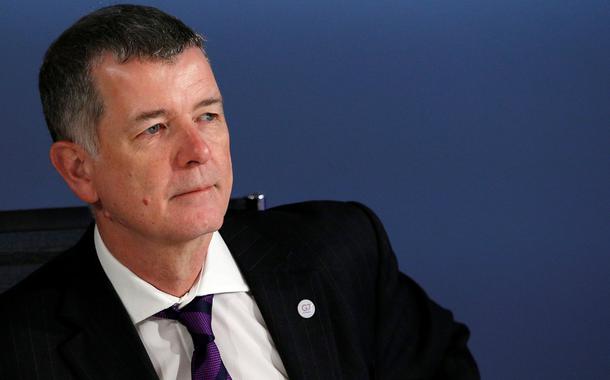 FILE PHOTO: Britain's Political Director Richard Moore attends a working session during the Foreign ministers of G7 nations meeting in Dinard, France, April 6, 2019. REUTERS/Stephane Mahe/Pool