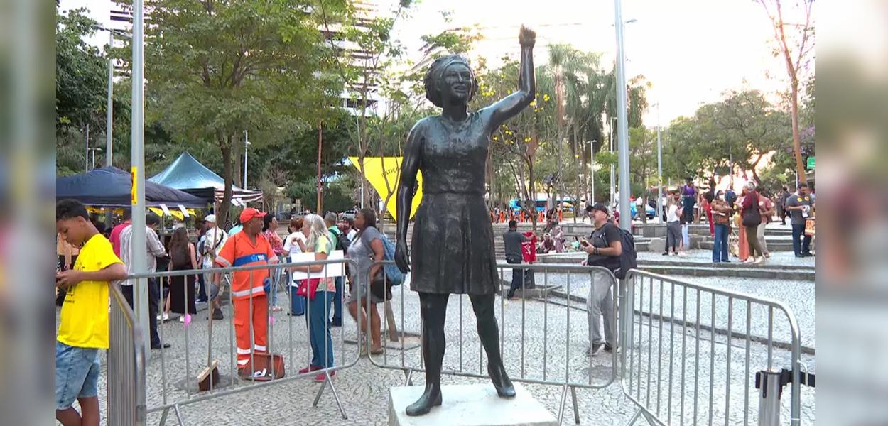 Estátua de Marielle Franco no centro do Rio