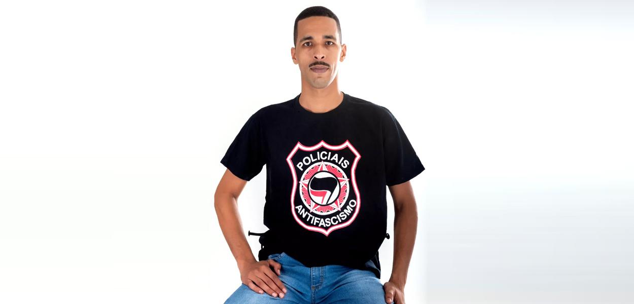 Capitão da Polícia Militar e policial antifascista Vinícius Souza,