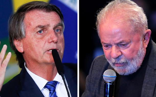 Jair Bolsonaro e o ex-presidente Luiz Inácio Lula da Silva