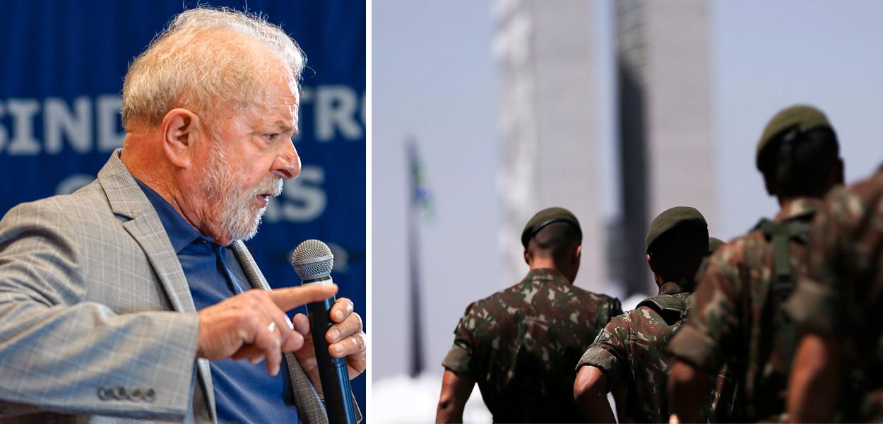 Presidente Luiz Inácio Lula da Silva e militares