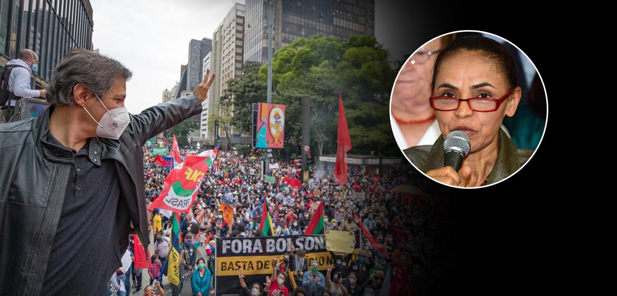 Fernando Haddad e Marina Silva