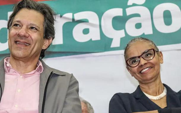 Haddad e Marina Silva