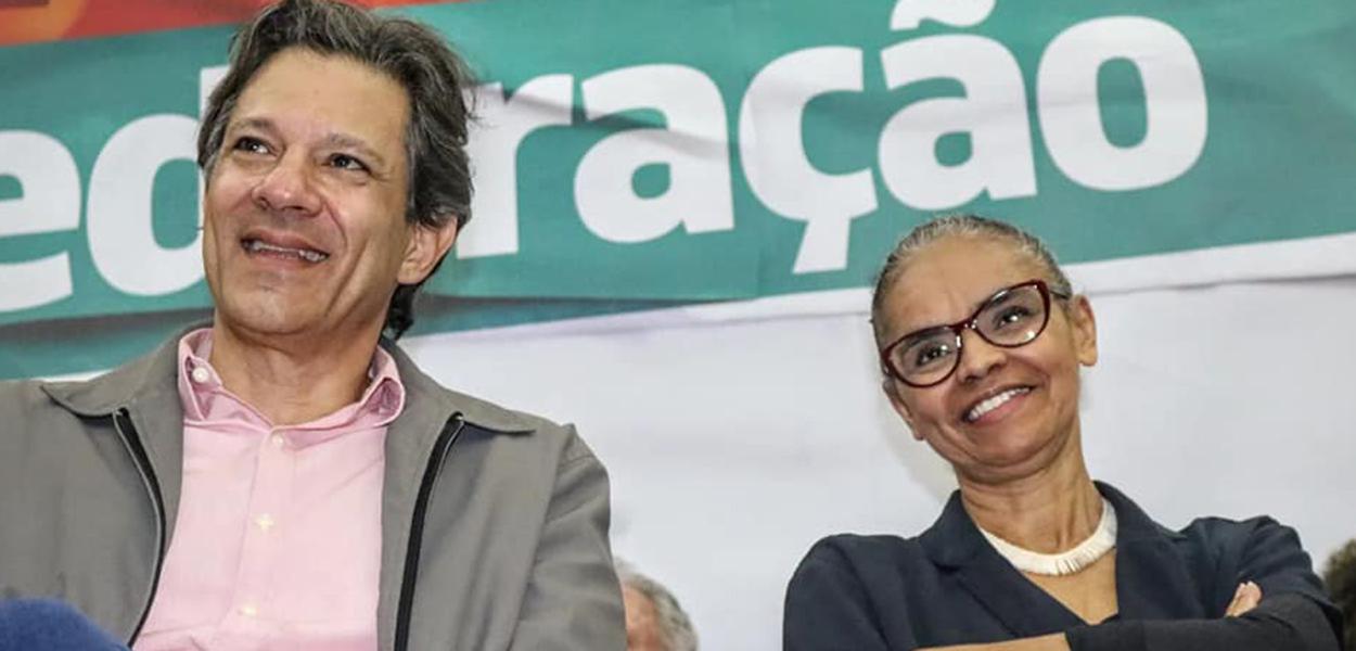 Haddad e Marina Silva