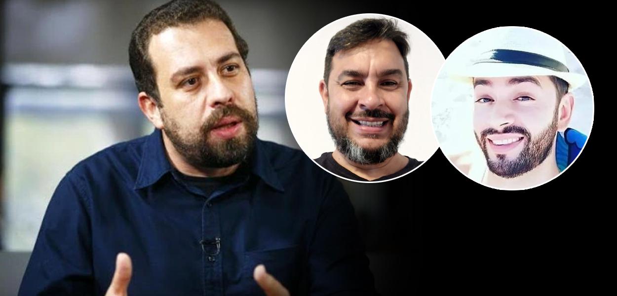 Guilherme Boulos, Marcelo Arruda (meio) e Jorge Guaranho