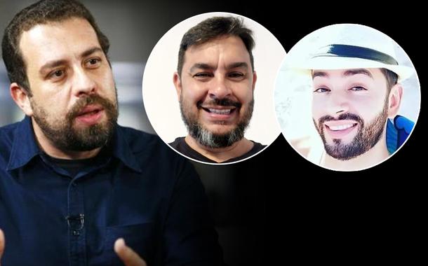 Guilherme Boulos, Marcelo Arruda (meio) e Jorge Guaranho