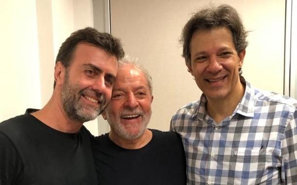 Marcelo Freixo, Lula e Fernando Haddad